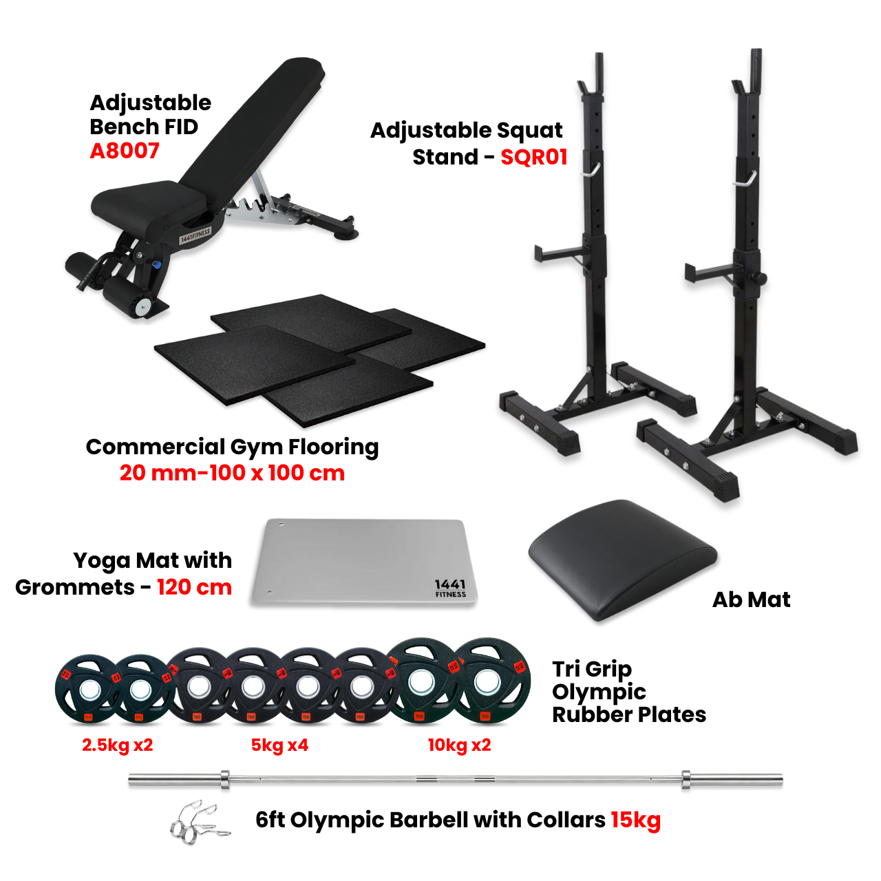 SQR01 Squat Rack Home Gym Bundle Offer - 1